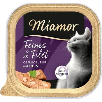 Krmivo pro kočku Výhodné balení: 32×100g Miamor Feines & Filet drůbeží s rýží vlhké krmivo pro kočky