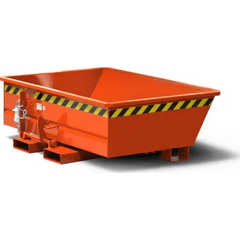 Stavební technika Výklopná mini nádoba z oceli, objem 150 litrů, oranžový