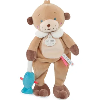 plyšák Doudou Dárková sada - plyšová hračka medvídek s rybičkou 27 cm