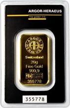 Argor Heraeus SA 20 gramů - Investiční zlatý slitek