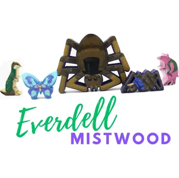 Příslušenství k deskovým hrám MeepleStickers Samolepky pro Everdell – Mistwood