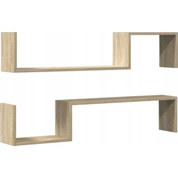 police Nástěnná police se skrytým upevněním, dub sonoma, 100 x 15 x 20 cm