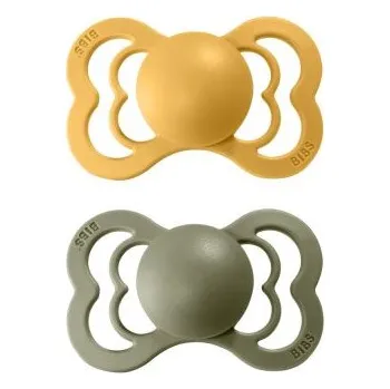 dudlíky BIBS Supreme dudlík ze silikonu 2ks - velikost 1 Barva: Honey Bee/Olive