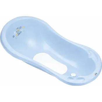 koupací vanička Maltex Dětská vanička Zebra s výpustem a protiskluzovou podložkou, 84 cm - modrá