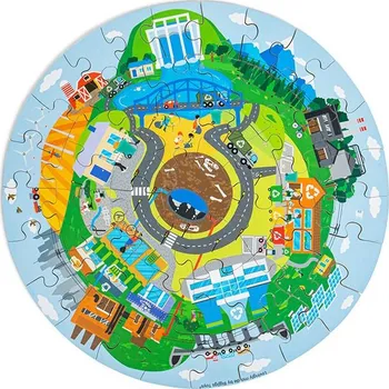 Puzzle Bigjigs Toys Kruhové puzzle Recyklace