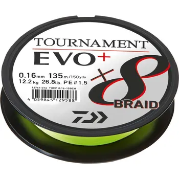 Daiwa Tournament X8 Braid Evo Plus Chartreuse 0,16 mm/270 m
