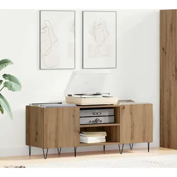 Televizní stolek vidaXL Skříň na gramofonové desky Artisanový dub 121 x 38 x 48 cm [881790]