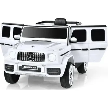 Dětské elektrovozidlo Elektrické autíčko Mercedes Benz TQ10235DE-WH s hudbou a světlomety, bílé - B COSTWAY