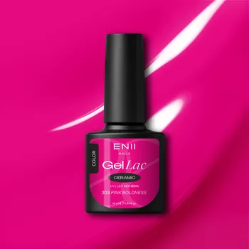 Lak na nehty ENII NAILS Gel lak Ceramic 203 Pink Boldness - gelový lak bez HEMA, 10 ml
