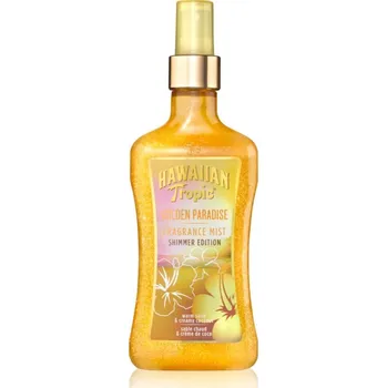Tělový sprej Hawaiian Tropic Perfumes Golden Paradise Shimmer tělový sprej se třpytkami pro ženy 250 ml