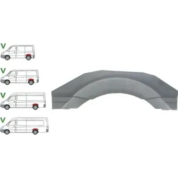 Blatník karosérie Lem zadního blatníku levý=pravý DODGE SPRINTER (906), 01.07-12.09,MERCEDES SPRINTER 209-524, 04.06-10.13,SPRINTER 210-519, 10.13-06.18,VOLKSWAGEN CRAFTER (2E), 12.05-04.17