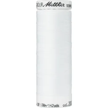 Nit Elastická šicí nit PES - SERAFLEX METTLER (130m) barva 2000 - bílá