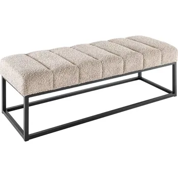 Křeslo Lavice PETIT BEAUTE 110 CM greige šampaňská colin bouclé - ROZBALENO