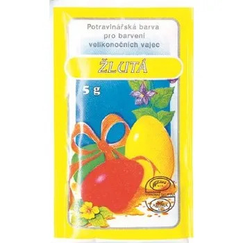 Velikonoční dekorace Anděl Přerov Barvy na vejce 5g - 1. ŽLUTÁ
