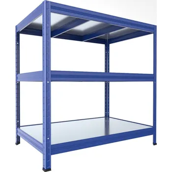 Dílenský regál Kovový regál Biedrax 50 x 120 x 120 cm, modrý - 3 police pozink