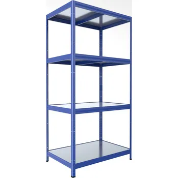 regál Kovový regál do domácnosti Biedrax 60 x 60 x 180 cm, modrý - 4 police pozink