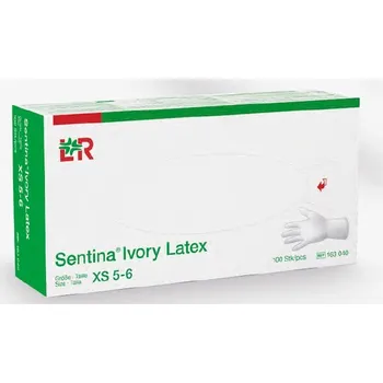 Vyšetřovací rukavice HARPS investment asia pte. ltd rukavice Sentina Ivory Latex XS, 100 ks varianta: velikost XS / 100 ks