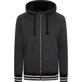 Pánská mikina Velká pánská zateplená mikina na zip Kam 7074 tmavě šedá (7XL)