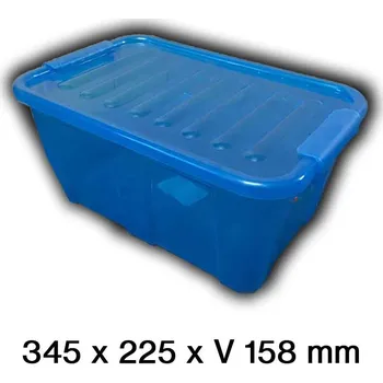 Úložný box Úložný box s víkem a klipsy HOME BOX 8L - modrý - PLAST TEAM 15-2238