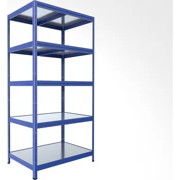 Dílenský regál Kovový regál Biedrax 35 x 75 x 210 cm, modrý - 5 polic pozink