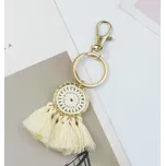 Přívěsek na klíče - Lapač snů béžový
