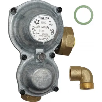 regulátor tlaku vody Regulátor tlaku plynu B 6,rohový FISCHER vč.kolena