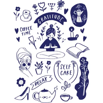 samolepka Samolepky do diáře Me time - Be Nice