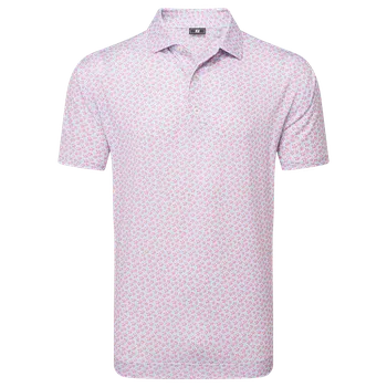 FootJoy Floral Sketch Print Lisle L, Pink Lemonade/Skyway, pánské