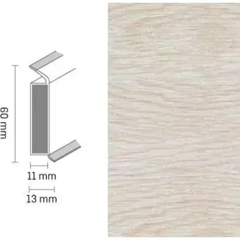 Döllken EP 60/13 flex life 2629 Alba Oak Snow soklová lišta (10 ks / bal.)