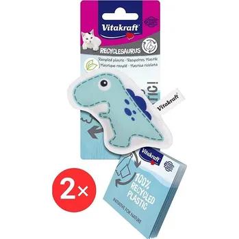 Hračka pro kočku Vitakraft Hračka Dino Velkooký-saurus catnip 2 ks