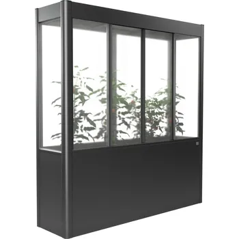 Skleník Biohort Skleník Florentina 2×0,5 MAXI – tmavě šedá metalíza (Kompletní set truhlíku a skleníku Biohort )