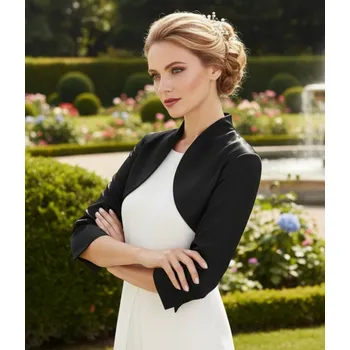 Bolerko Černé bolerko k šatům BD-55 S Vybraná velikost: 40