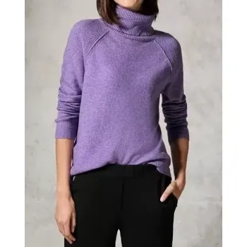 Dámský svetr Cecil fialový svetr s rolákem, XXL (Dámský super soft rolák značky Cecil)