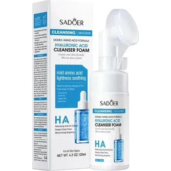 Odličovač Hydratační čistící pěna na obličej 120 ml Kyselina hyaluronová Vyhlazující a rozjasňující péče pro každodenní mytí pleti