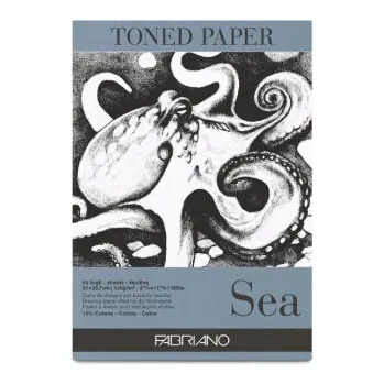 Výtvarný papír Fabriano toned paper A4 120g sea modrý skicák