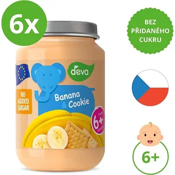 DEVA banán se sušenkami 6×200 g