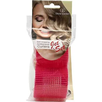 Olivia Garden Jet Set Antibacterial Curlers Rose 2 ks, 60 mm
