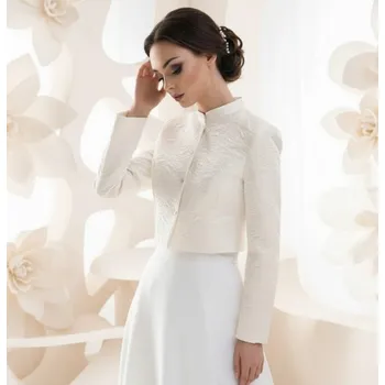 Dámský kožich Svatební kabátek se stojáčkem - ivory: BD-152 Vybraná velikost: 40