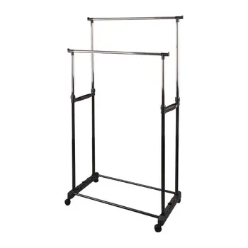 Věšák DOCHTMANN Věšák na oblečení dvojitý, na kolečkách 80x42x170cm