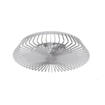 Stropní ventilátor Mantra 7122 Himalaya, stropní svítidlo s ventilátorem a dálkovým ovladačem, LED 70W 2700K-5000K, ventilátor 35W, stříbrná