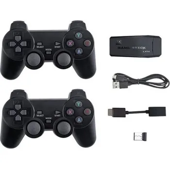 Herní konzole 4K HDMI retro herní konzole do TV 64 GB/128 GB 20 000/41 000 her 2x bezdrátový ovladač přijímač USB napájení