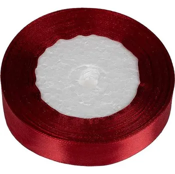 Bytová dekorace BELLATEX Stuha saténová 20 mm/22,5 m, 020 tmavě červená