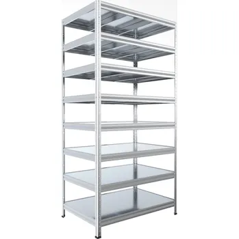 Dílenský regál Kovový regál do dílny Biedrax 50 x 120 x 240 cm, pozinkovaný - 8 polic pozink