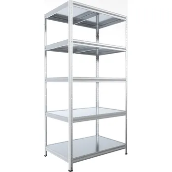 Dílenský regál Kovový regál do garáže Biedrax 35 x 75 x 210 cm, pozinkovaný - 5 polic pozink