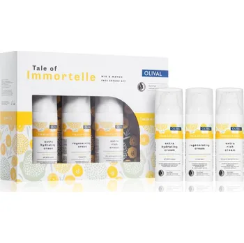 Kosmetická sada Olival Immortelle regenerační krém pro mastnou a smíšenou pleť 50 ml + intenzivně hydratační krém 50 ml + bohatý výživný krém 50 ml kosmetická sada