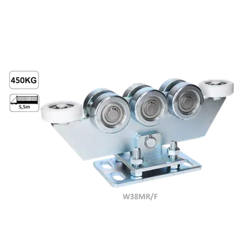 Zábradlí Vozík regulovatelný pro profil 80 x 80 x 5 mm, ocelová kolečka 8 ks