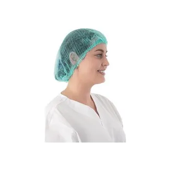 Podlahový mycí stroj Čepice z netkané textilie, CLIP, 100 ks, zelená Velikost: L (53 cm)