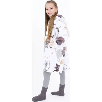 Dívčí mikina Beránková mikina mikroplyš – Kočičky velikost S dětská