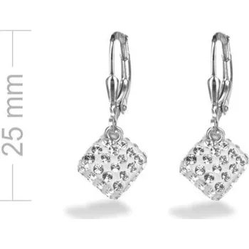 Náušnice Argento 63713 Stříbrné náušnice - křišťály Swarovski