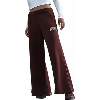 Dámské legíny Dámské tepláky NIKE-W NSW PHNX FLC LOGO WIDE LEG BURGUNDY CRUSH Červená M